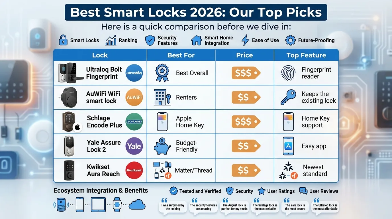 Best Smart Locks 2026 Quick Comparison