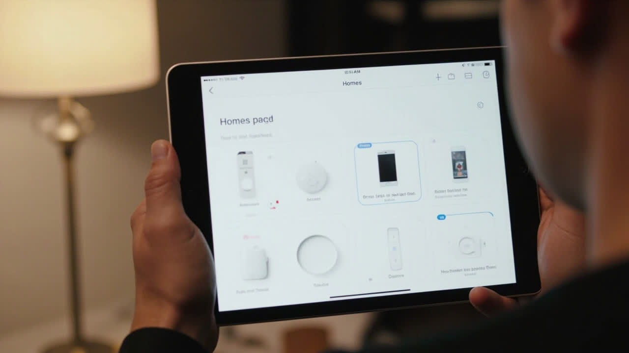 Apple Home app showing smart home device controls