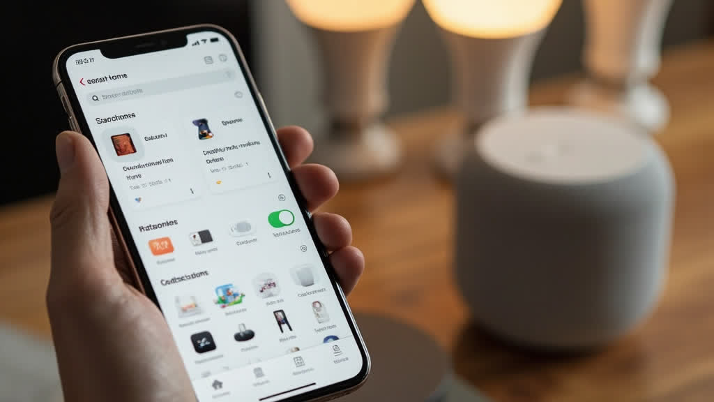 Apple Home app with smart home devices Apple Home app with smart home devices