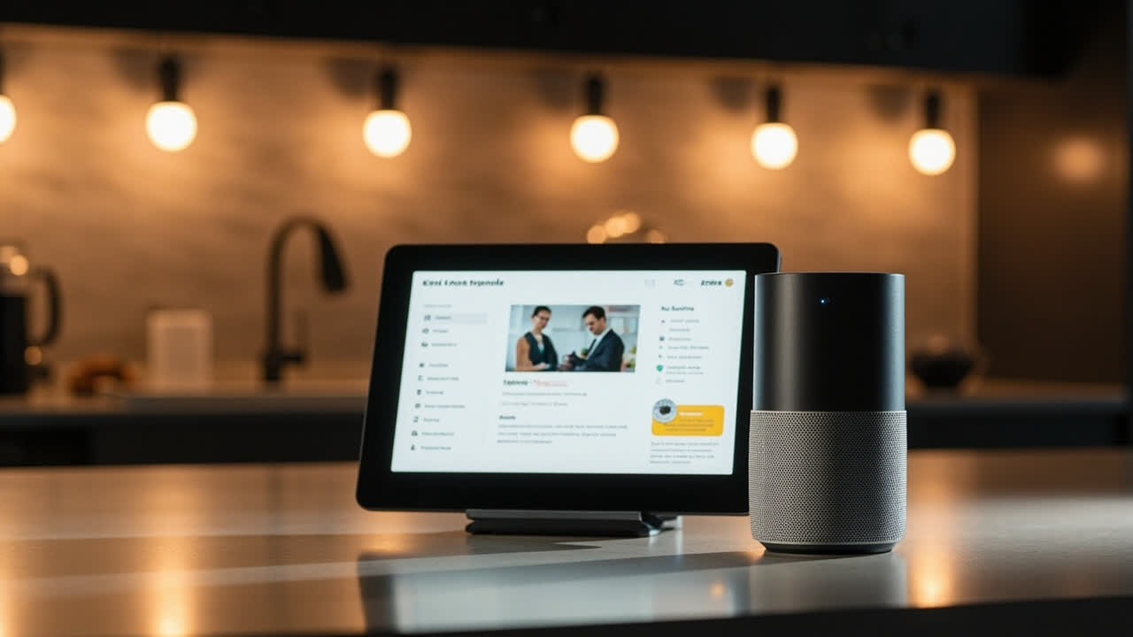 Smart display in kitchen