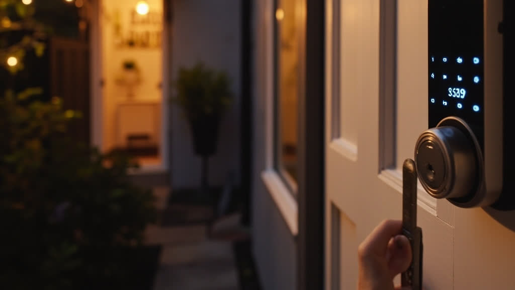 Smart lock on Airbnb vacation rental door
