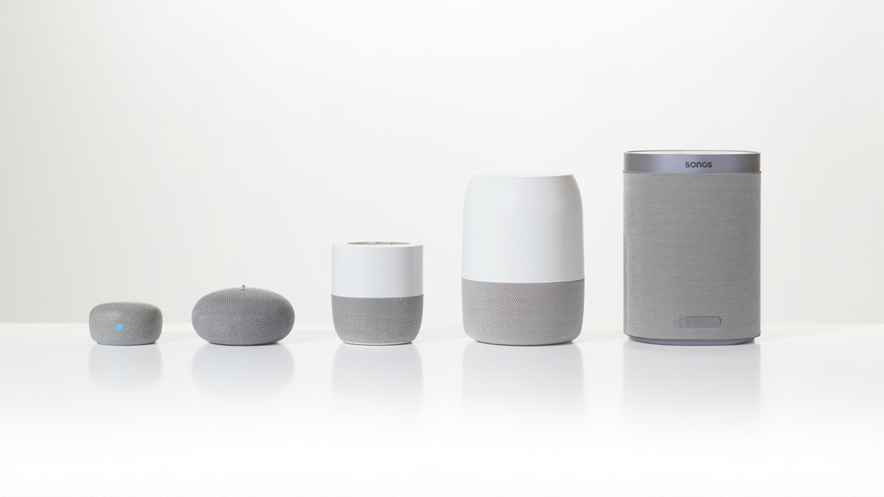 Amazon Echo, Google Nest, HomePod Mini, and Sonos Era 100 smart speakers comparison Amazon Echo, Google Nest, HomePod Mini, and Sonos Era 100 smart speakers comparison