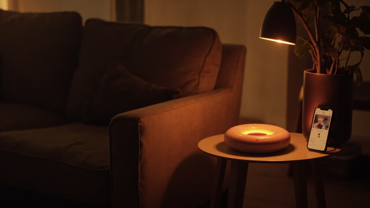 Varmblixt smart lamp in living room