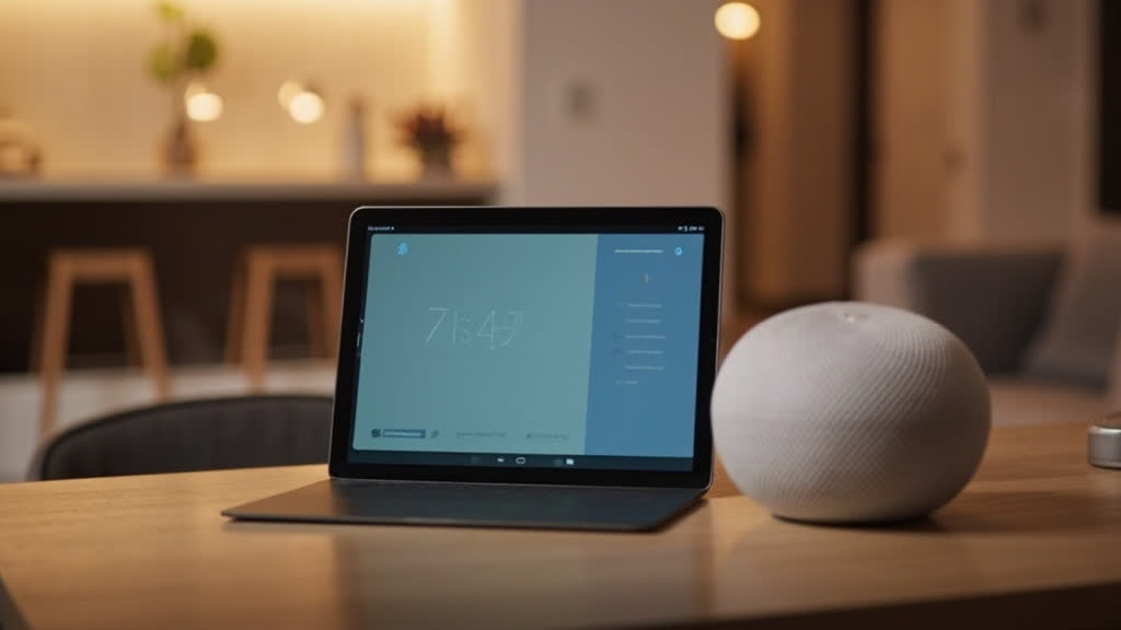 Smart home setup with Google Home app, smart lights and Nest thermostat Smart home setup with Google Home app, smart lights and Nest thermostat