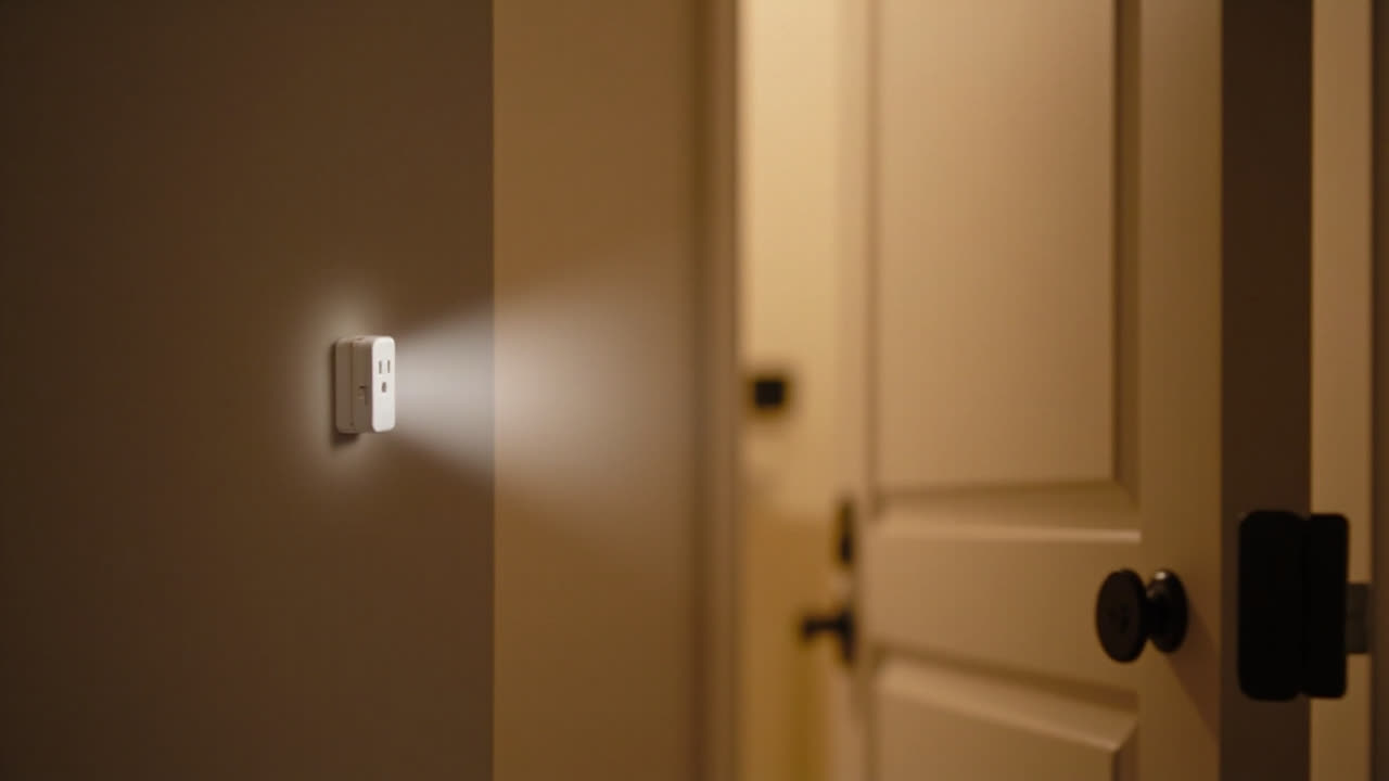 The Lockin V7 Max smart lock with AuraCharge infrared wireless charging technology installed on a modern front door